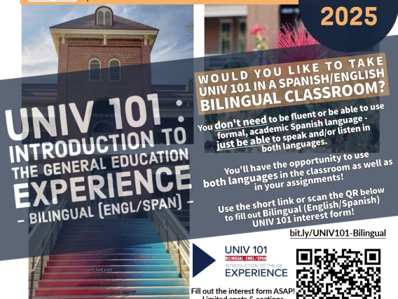 Are you a first-year undergraduate student at @uarizona? If the response is yes! Welcome to the Wildcats Nation!  Let me tell you that all undergraduate students, regardless their major, are required to complete the General Education Program: 32~ units total / 12~ courses approximately alongside with your major (and minor) courses (if applicable).  One of your first #GenEd courses will be UNIV 101 - Introduction to the General Education Experience! starting this Fall 2025!  Would you like to take UNIV 101 i