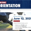 screenshot of New Start Orientation page 