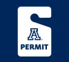 Image of a white parking permit that has a block A and says "PERMIT" on the bottom.